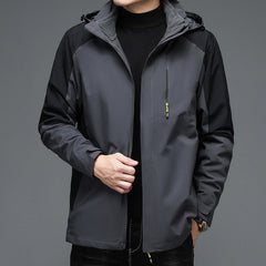 Men's Windproof Thickened Detachable Windbreaker Jacket