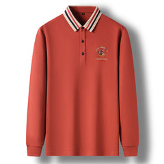 Men's Slim Breathable Solid Color Polo Shirt