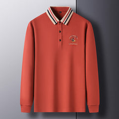 Men's Slim Breathable Solid Color Polo Shirt