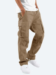 New Men's Drawstring Multi-pocket Casual Trousers