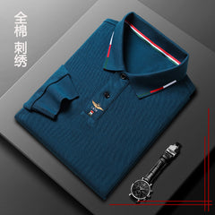 Men's Cotton Breathable Embroidered Business POLO Shirt