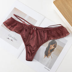 Lace Strap Hollow Transparent Sexy Low Waist Thong