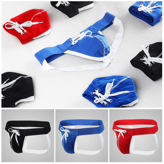 Men's Breathable Solid Color Sports Strap Underwear