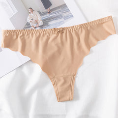 New Sexy Breathable Ice Silk Wavy Thong