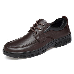Men's Fleece Warm Leather Shoes