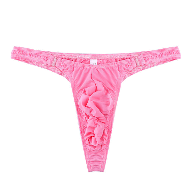 Men's Ice Silk Low Rise Detachable Thong