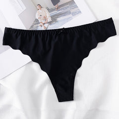 New Sexy Breathable Ice Silk Wavy Thong