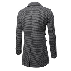 Men's Double Breasted Casual Long Coat