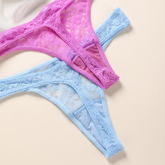 Men's Embroidered Sexy Lace Thong