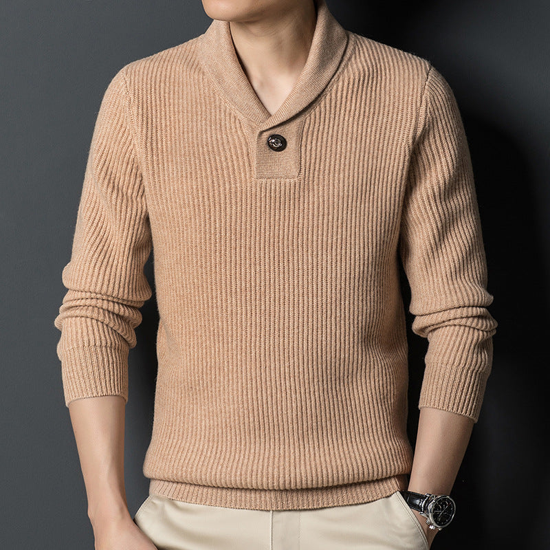Men's Solid Color Casual Cashmere Sweater