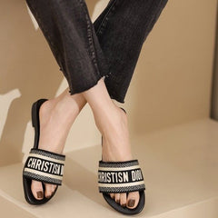 2022 Summer New Alphabet Travel Vacation Slippers