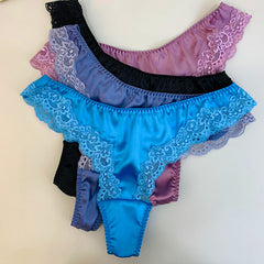 Low Waist Silk Sexy Thong