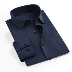 Men's Spring Large Size Non-Iron Business Casual Shirt