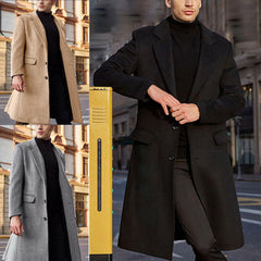 Men's Long Trench Coat Woolen Coat