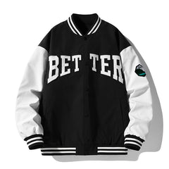 Men's Spring Baseball Uniform Loose Bomber Jacket