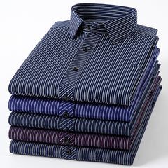 Men's Loose Plus Size Striped Shirt