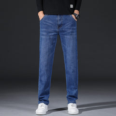 Men's Wear-resistant Loose Oversized High-waisted Straight-leg Jeans