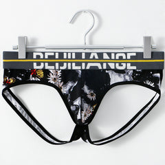 Men's Printed Low Rise Cotton Breathable Thong