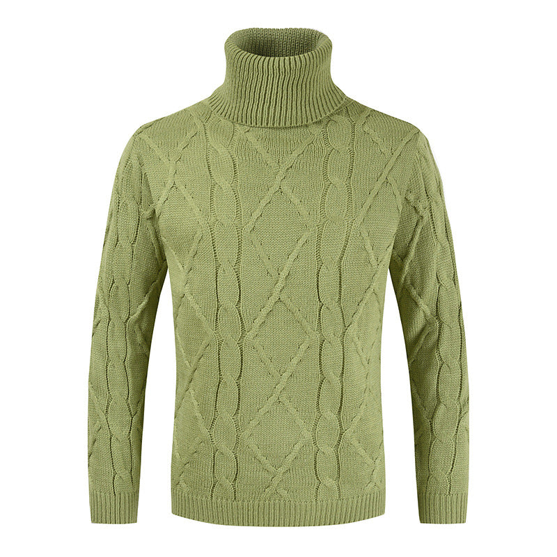 Men's Loose Plus Size Turtleneck Knitted Sweater