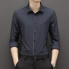 Simple Striped Non-iron Long-sleeved Shirt