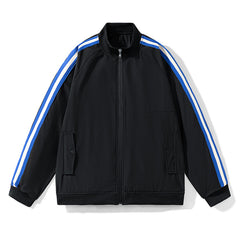 Men's Stand Collar Solid Color Fashion Jacket
