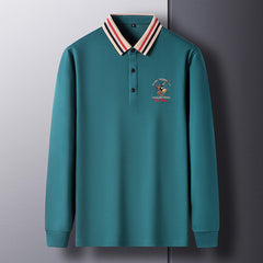 Men's Slim Breathable Solid Color Polo Shirt
