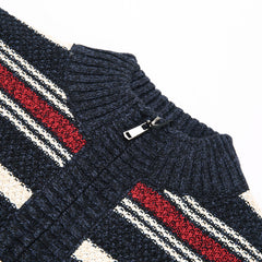Men's Pullover Fleece Thickened Half Zipper Sweater
