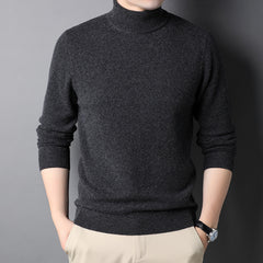 Men's Pure Wool Turtleneck Sweater