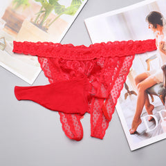 Men's Lace Sheer Thong