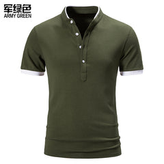 2023 Men's Stand Collar POLO Shirt