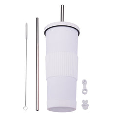 830ml Stainless Steel Straw Cup Large Capacity Simple Car Warm Cup