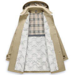 Men's Lapel Business Casual Windbreaker Down Jacket