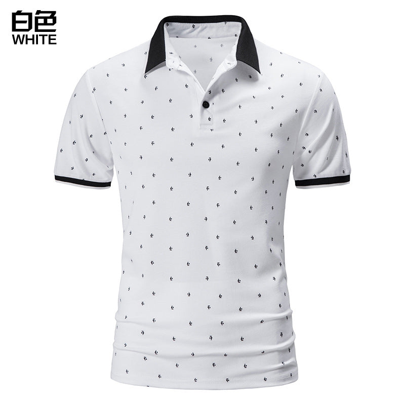 Men's Lapel Printed POLO Shirt