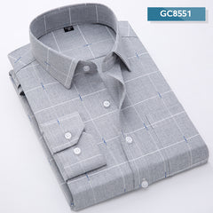 Loose Business Casual Plaid Shirt