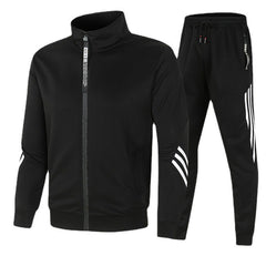 Men's Stand Collar Zipper Sports Leisure Suit