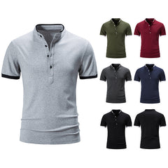 2023 Men's Stand Collar POLO Shirt