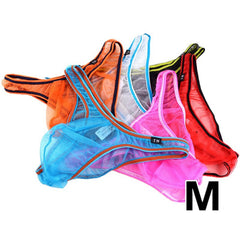 Men's Low-waist Breathable Mesh High-elasticity Sexy Color-block Underwear