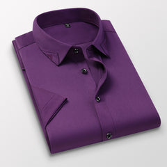 Men's Summer New Non-ironing Solid Color Shirt