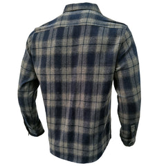 Men's Loose Flannel Long Sleeve Plaid Shirt