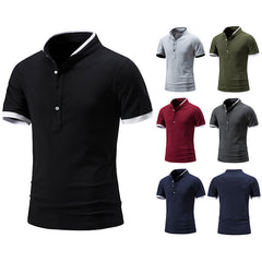 2023 Men's Stand Collar POLO Shirt
