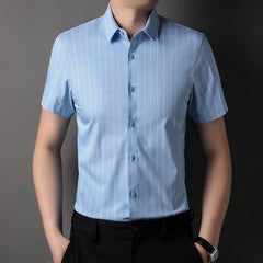 Business casual non-iron ice silk shirt