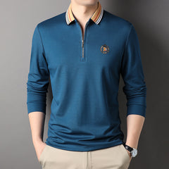 Men's Half Zip Polo Shirt