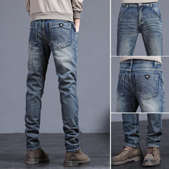 New Straight Elastic Casual All-Match Jeans