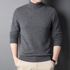 Men's Pure Wool Turtleneck Sweater