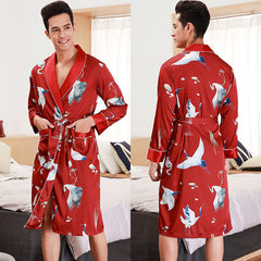 Men's Long Sleeve Nightgown Pajamas