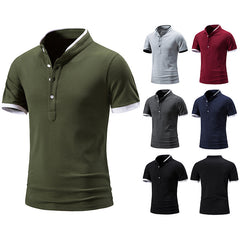 2023 Men's Stand Collar POLO Shirt