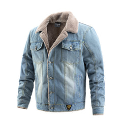 Men's Fleece Denim Jacket