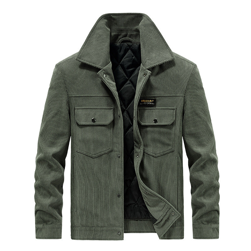 Men's Fashion Casual Loose Corduroy Jacket