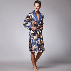 Men's Long Sleeve Nightgown Pajamas