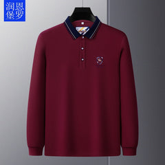 Business Loose Embroidered Polo Shirt